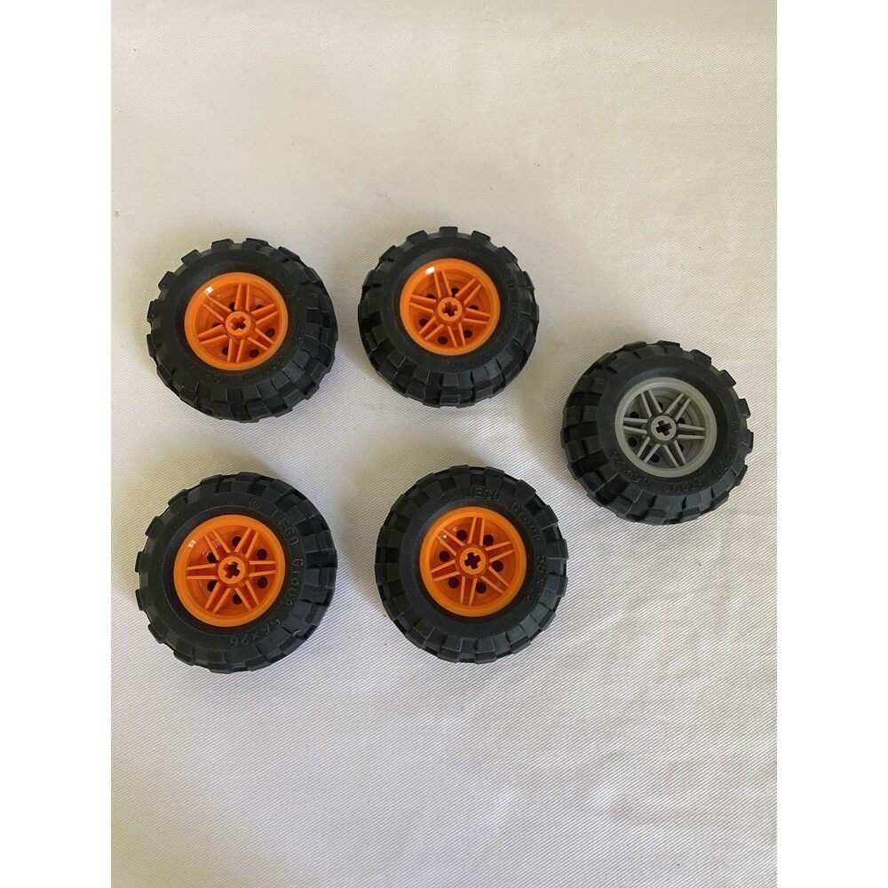 Lot of 5 LEGO Tires 56x26 Balloon Wheels #71 - Picture 1 of 1